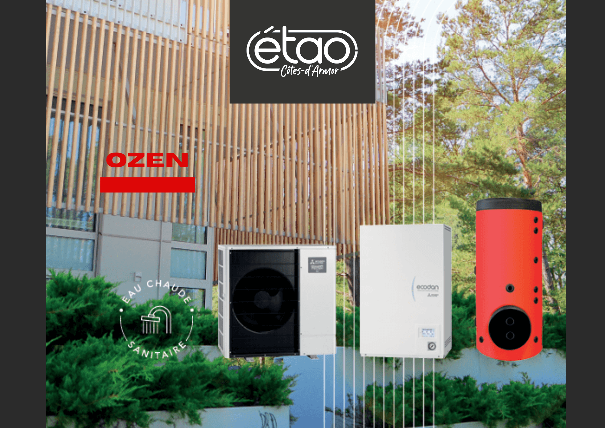 Chauffe-eau thermodynamique Mitsubishi Electric OZEN pour professionnels